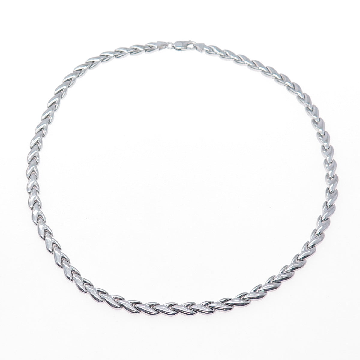 KREMENTZ 925 Sterling Silver Vintage Italy Modernist Arrow Chain Necklace 18"