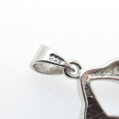 925 Sterling Silver Vintage Couple of Dolphins Pendant