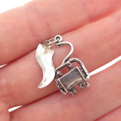 925 Sterling Silver Vintage Steamboat Springs Ski Lift Charm Pendant