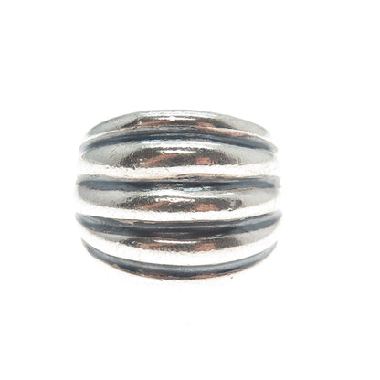 SILPADA 925 Sterling Silver Vintage Ribbed Wide Ring Size 8.75