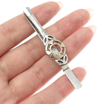 925 Sterling Silver & 10K Gold Vintage Celtic Modernist Pendant