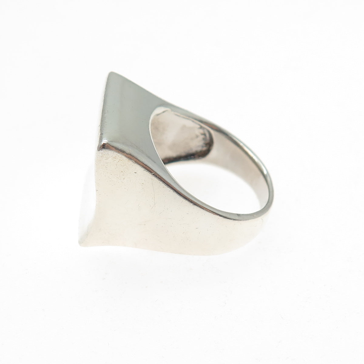 CHAPAL ZENRAY 925 Sterling Silver Vintage Modernist Wavy Ring Size 8.25