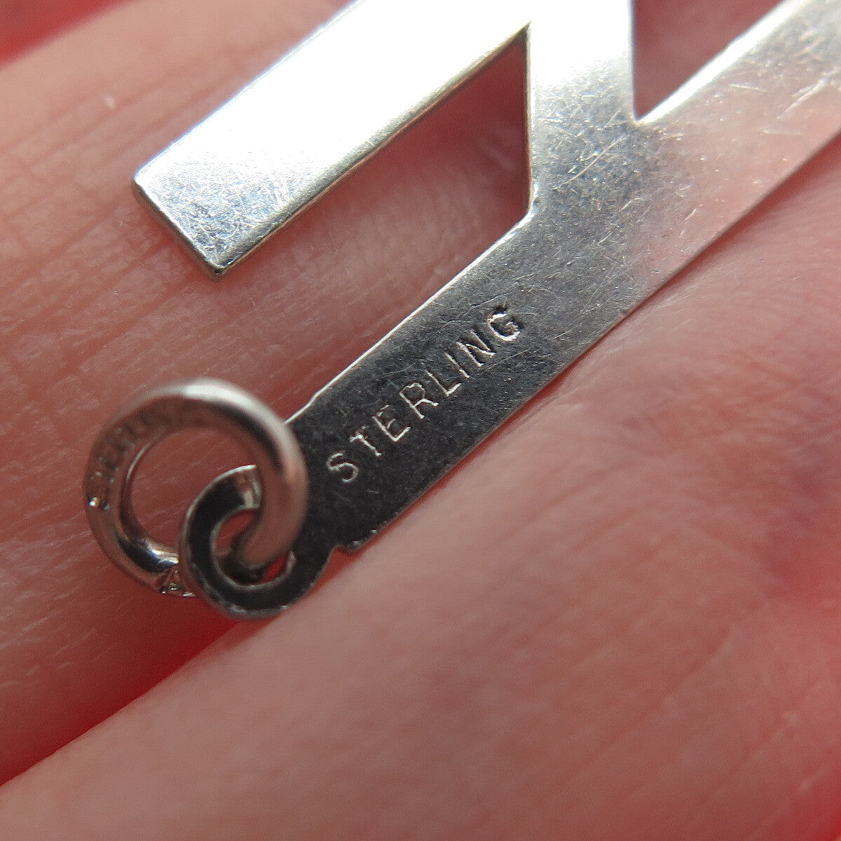 ART'S ELEGANCE 925 Sterling Silver Vintage Skiing Minimalist Charm Pendant