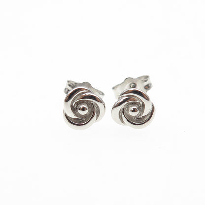 925 Sterling Silver Rose Flower Stud Earrings