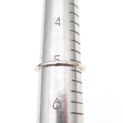 925 Sterling Silver Round-Cut C Z Half Eternity Stackable Band Ring Size 5.25