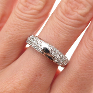 925 Sterling Silver Round-Cut C Z Ring Size 7.25
