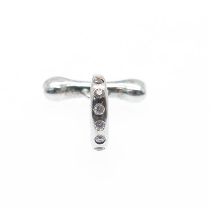 CHAMILIA 925 Sterling Silver C Z Dog Bone Dangle Charm