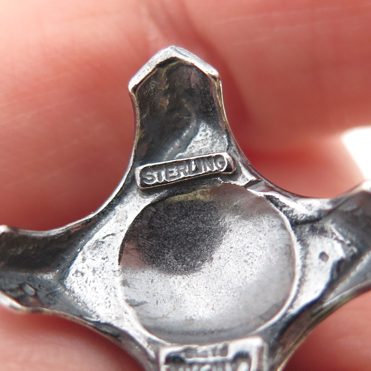 LANCOME Paris 925 Sterling Silver Vintage Eiffel Tower Oxidized 3D Pendant
