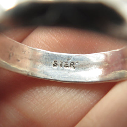 925 Sterling Silver Vintage Textured Band Ring Size 6.25