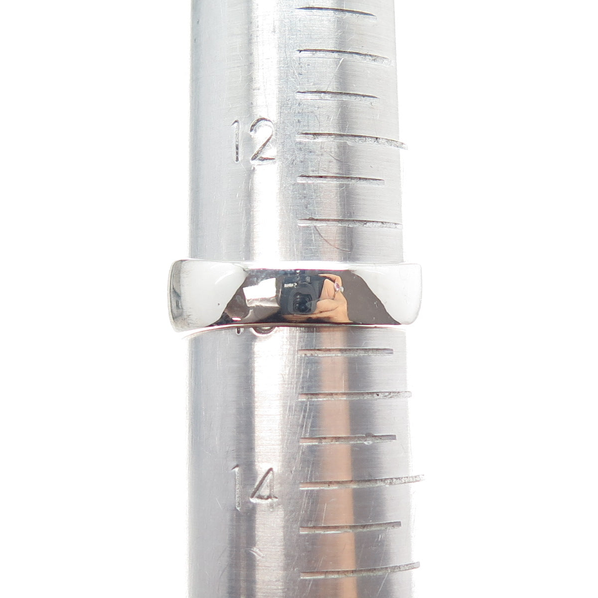 925 Sterling Silver Real Round-Cut Black Diamond Ring Size 13