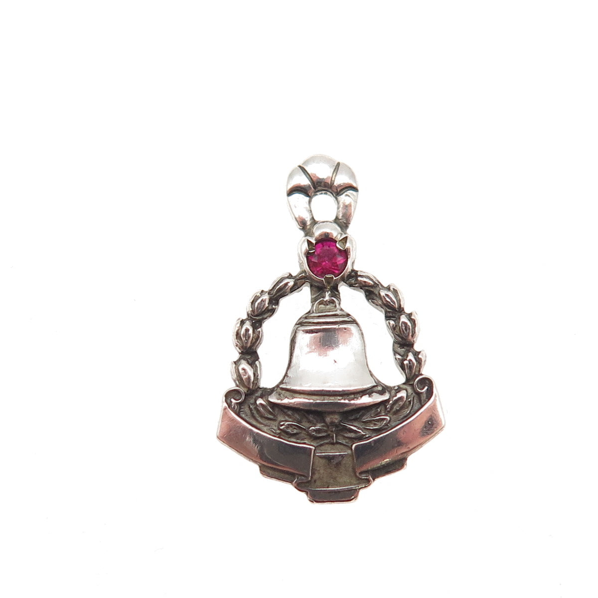 CTO O.C. Tanner 925 Sterling Silver Vintage Rhinestone Bell Mini Charm Pendant