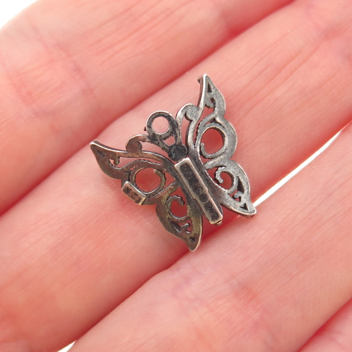 Coleman Co. 925 Sterling Silver 12K Gold Vintage Butterfly Mini Charm Pendant