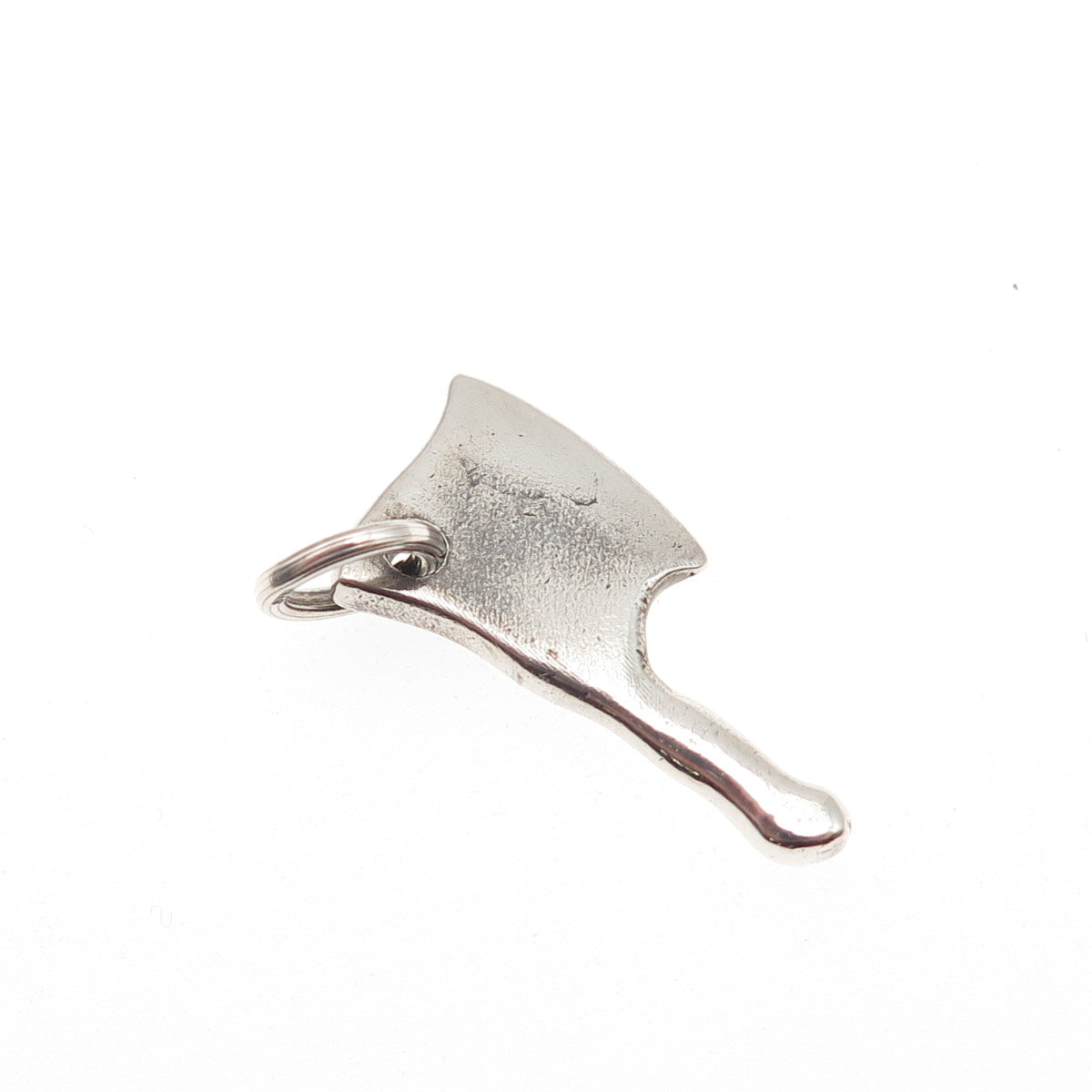925 Sterling Silver Vintage Chef's Kitchen Knife Oxidized 3D Mini Charm Pendant
