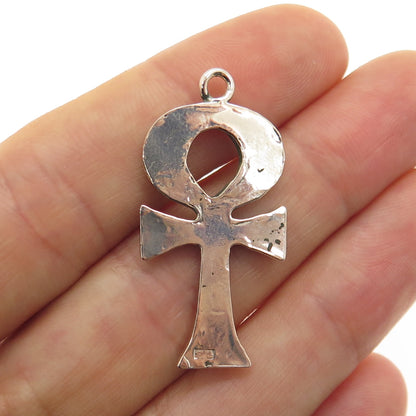 800 Silver Vintage Egyptian Ankh Symbols Pendant