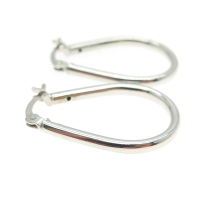 925 Sterling Silver Hinged Hoop Earrings