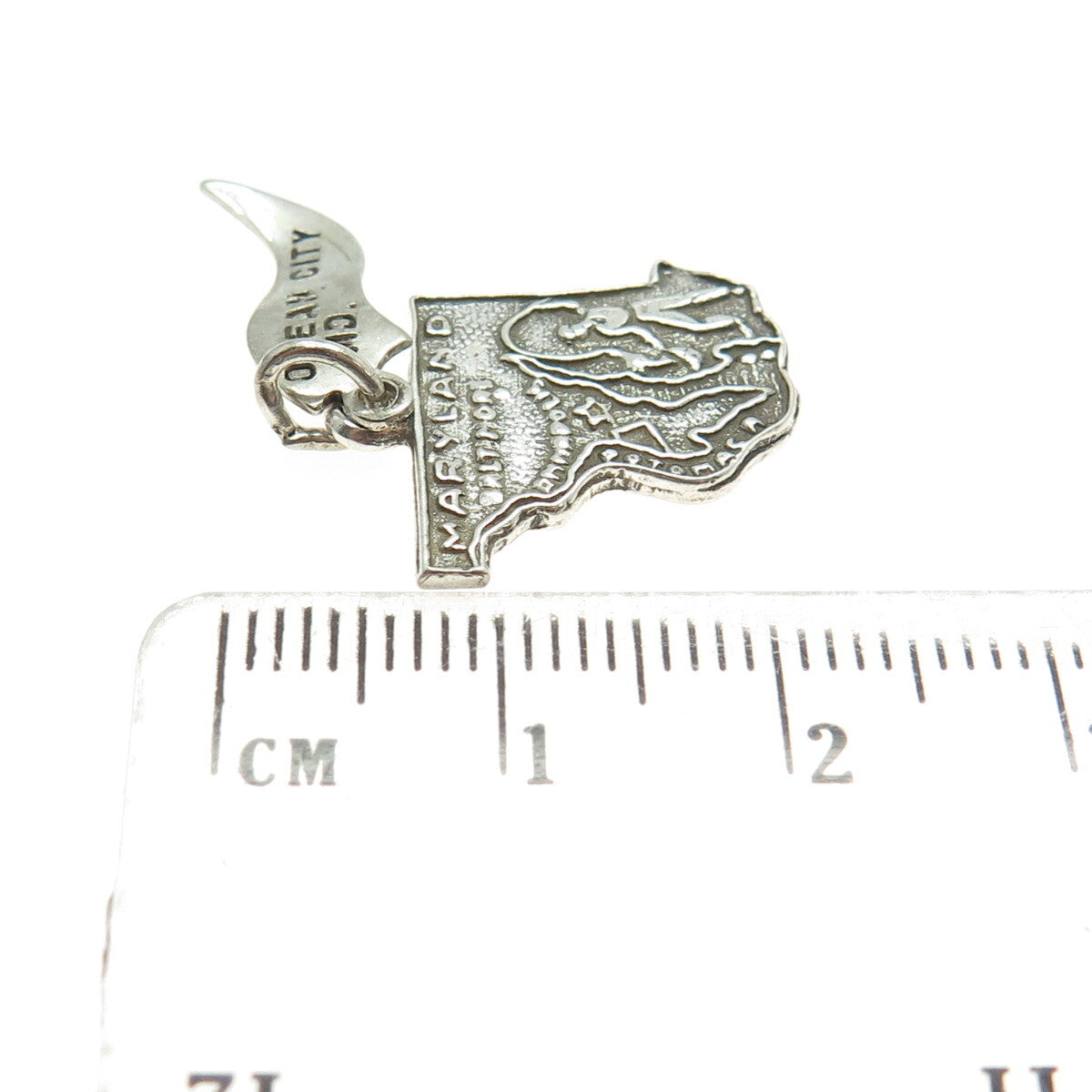 925 Sterling Silver Vintage Ocean City Maryland Charm Pendant