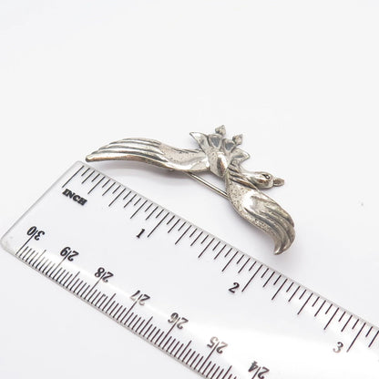 925 Sterling Silver Vintage BEAU Flying Bird Pin Brooch