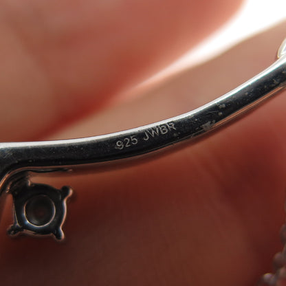 JANE SEYMOUR 925 Sterling Silver Real Diamond Cable Chain Necklace 16-18"