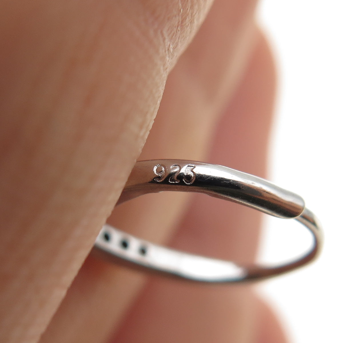 925 Sterling Silver Blue & White C Z Dangle Earrings