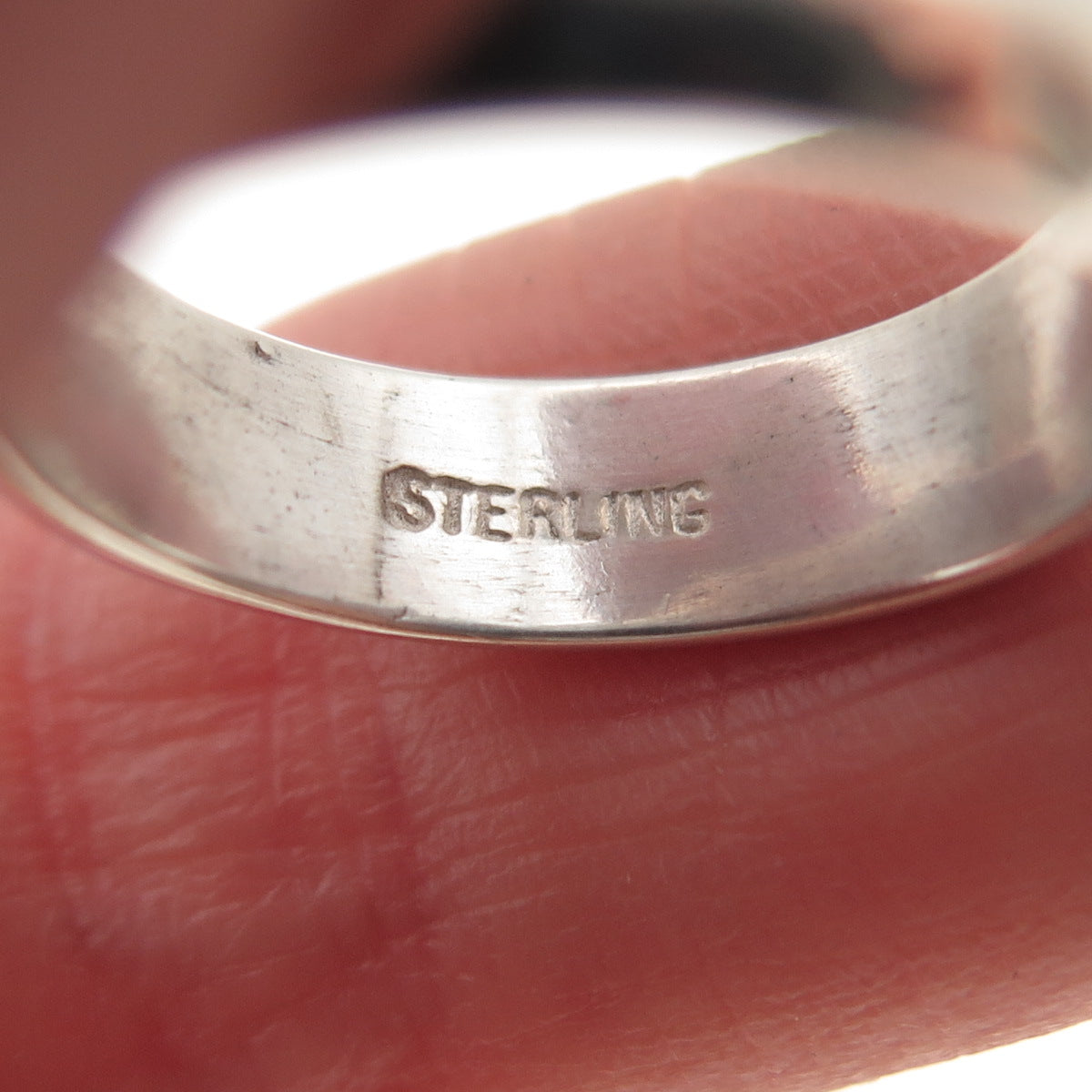 SHUBE 925 Sterling Silver Vintage Classic Wedding Band Ring Size 5.75