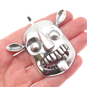 Donald Pywell 925 Sterling Silver Vintage Modernist Ogre Large 43.5g Pendant