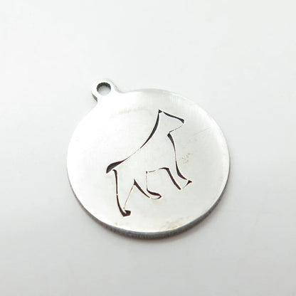 925 Sterling Silver USA Two In Town Dog Charm Pendant