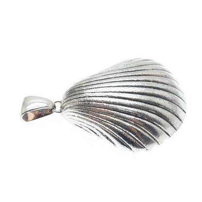 MILOR 925 Sterling Silver Vintage Italy Seashell Oxidized Pendant