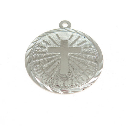 925 Sterling Silver Vintage "Confirmation" Cross Religious Pendant