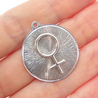 ANGELA CUMMINGS 925 Sterling Silver Vintage Female Symbol Charm Pendant