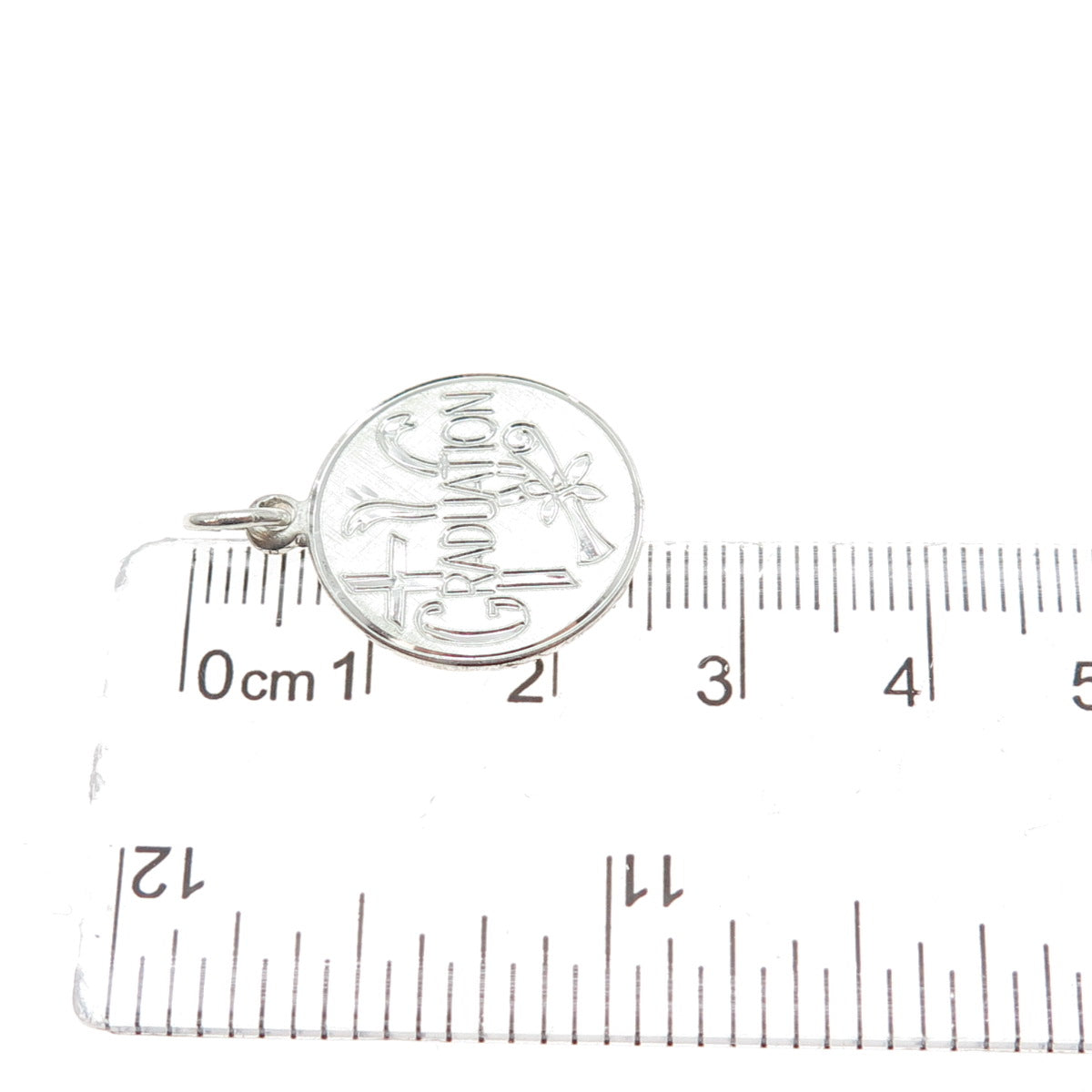 CREED 925 Sterling Silver Vintage Engraved Graduation Minimalist Charm Pendant