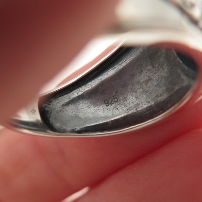 925 Sterling Silver Vintage Real Sleeping Beauty Turquoise Ring Size 8.25