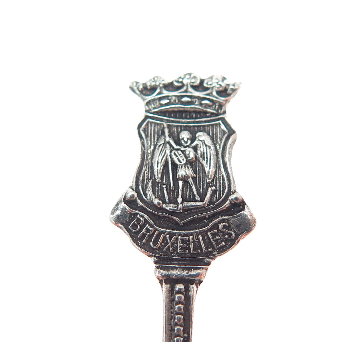 GEBR. HUISMAN GH3 833 Silver Antique Dutch Brussels Coat of Arms Coffee Spoon