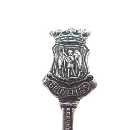 GEBR. HUISMAN GH3 833 Silver Antique Dutch Brussels Coat of Arms Coffee Spoon