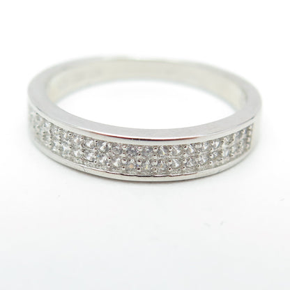 925 Sterling Silver Pave C Z Ring Size 8.75