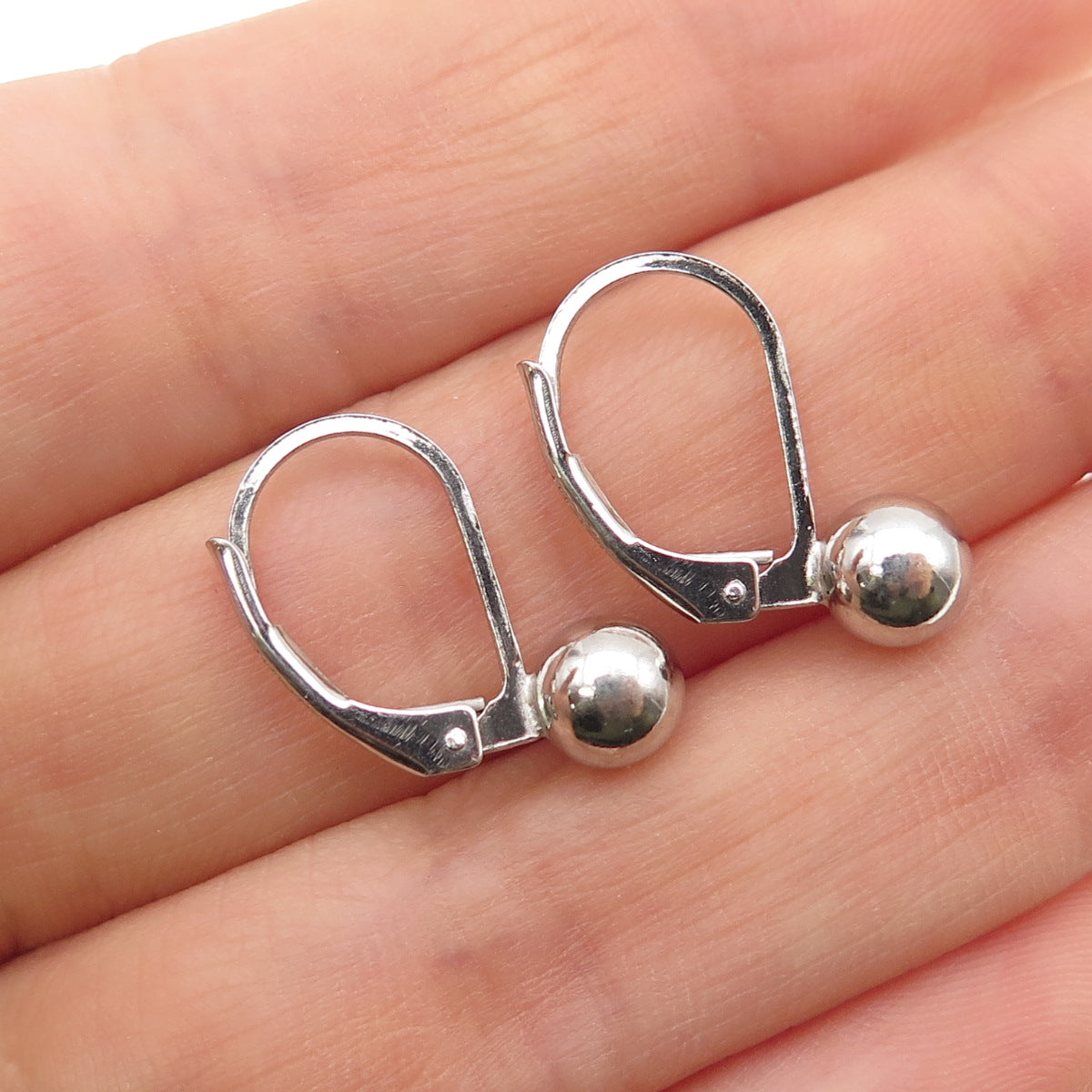 925 Sterling Silver Ball Drop Earrings