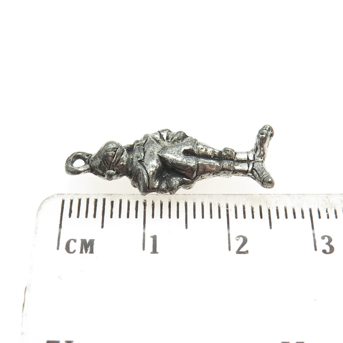 800 Silver Antique Royal Knight Oxidized 3D Pendant