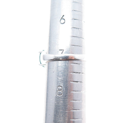 925 Sterling Silver Vintage Real Oval-Cut Swiss Blue Topaz Ring Size 7.25