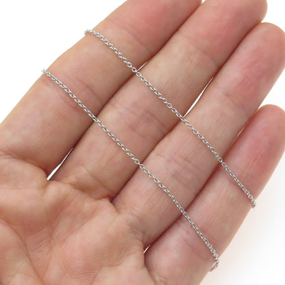 925 Sterling Silver Italy Cable Chain Necklace 18"