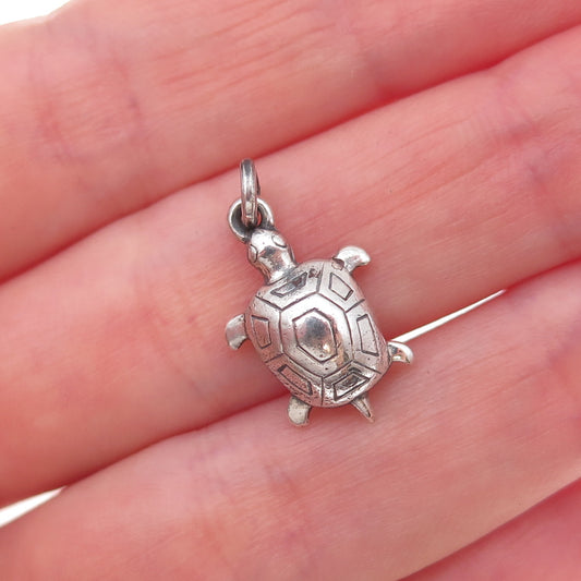Georg Jensen 925S Sterling Silver Vintage Denmark Turtle Good Luck Charm Pendant