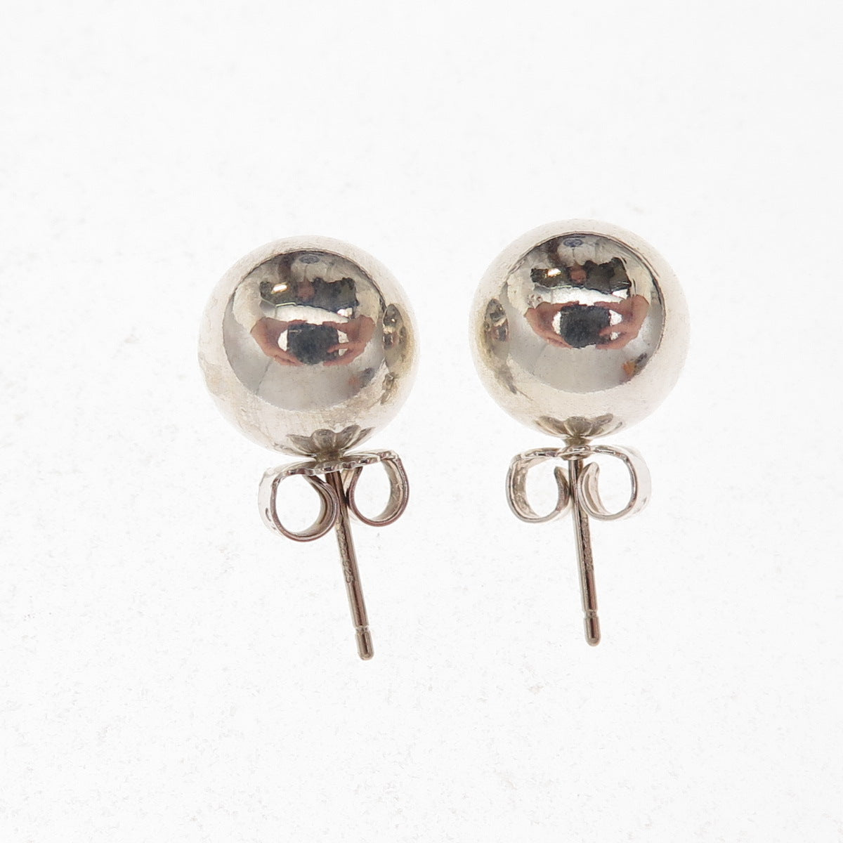 Tiffany & Co. 925 Sterling Silver Vintage HardWear 10mm Ball Stud Earrings