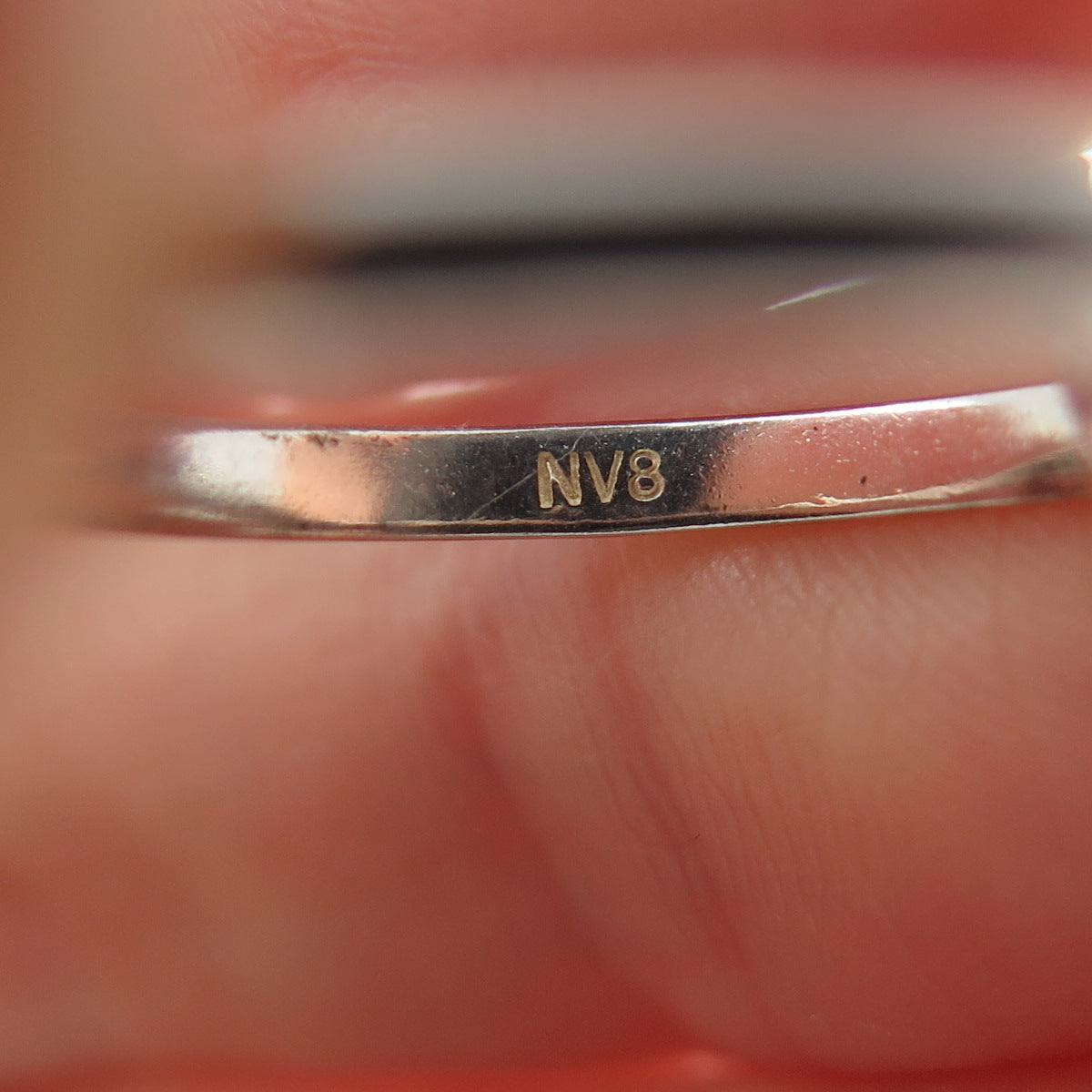 NEVADA 925 Sterling Silver Vintage Interlocked 5-Band Ring Size 8.25