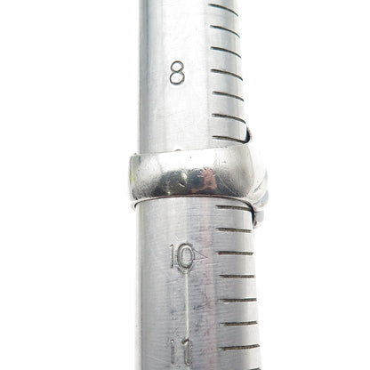 925 Sterling Silver Vintage Modernist Seashell Oxidized Statement Ring Size 9.5