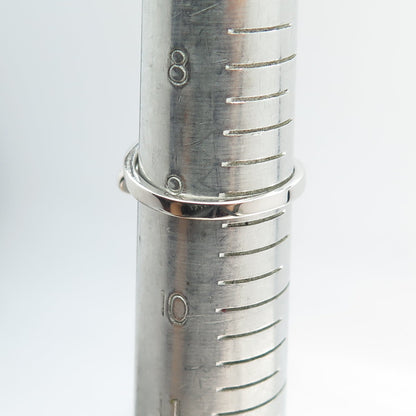 925 Sterling Silver Pave C Z Couple of Butterflies Ring Size 9.25