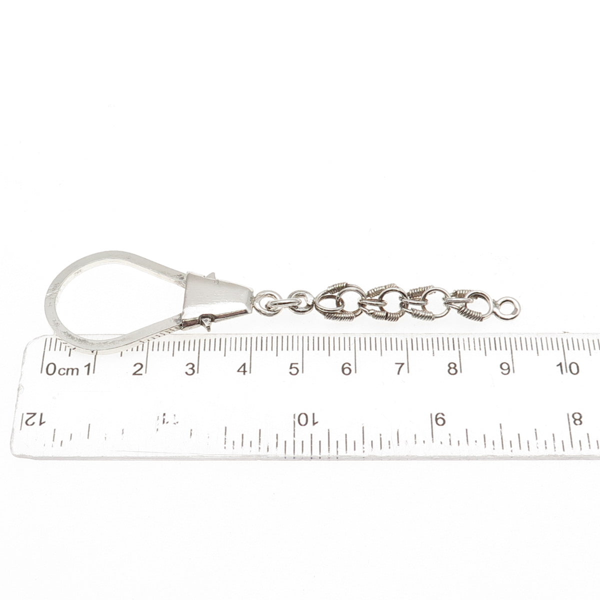 800 Silver Vintage Egypt Key Chain Ring Holder