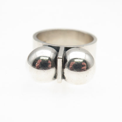 Kupittaan Kulta 925S Sterling Silver Vintage Finland Modernist Ball Ring Size 7
