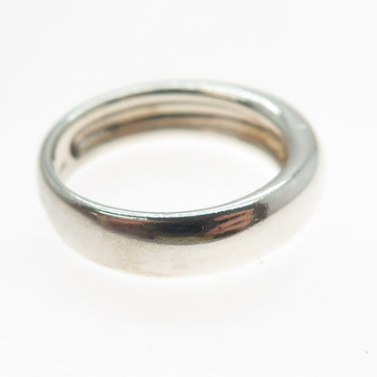 925 Sterling Silver Vintage Classic Wedding Band Ring Size 8.5