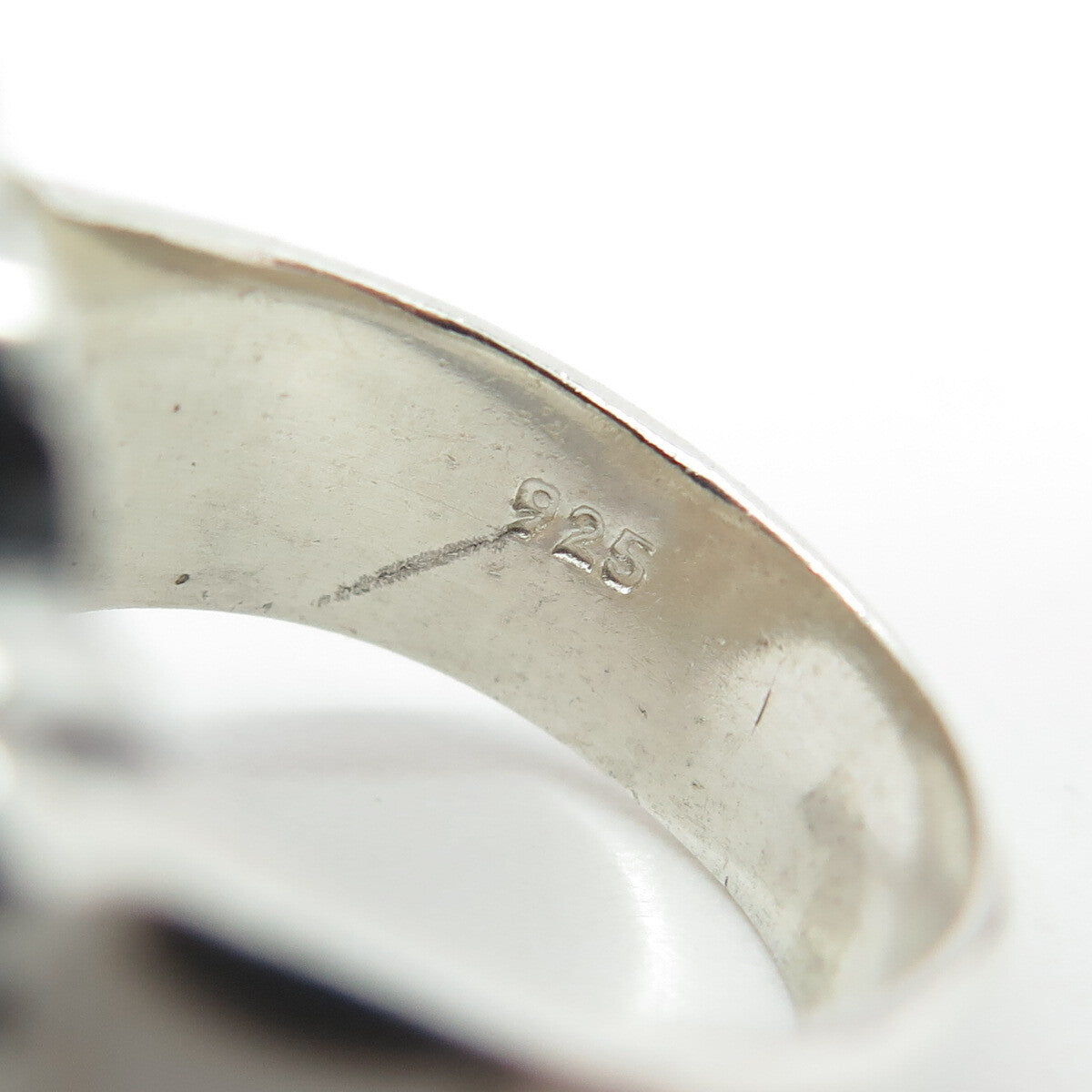 925 Sterling Silver Vintage Modernist Wavy Ring Size 6.75