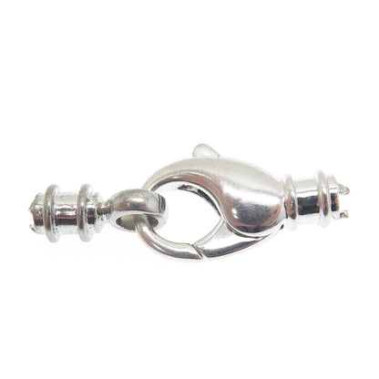 LALOOP 925 Sterling Silver Vintage Bracelet / Necklace Lobster Claw Clasp Lock