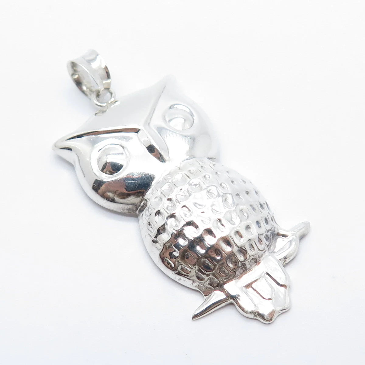 925 Sterling Silver Vintage Wise Owl Pendant