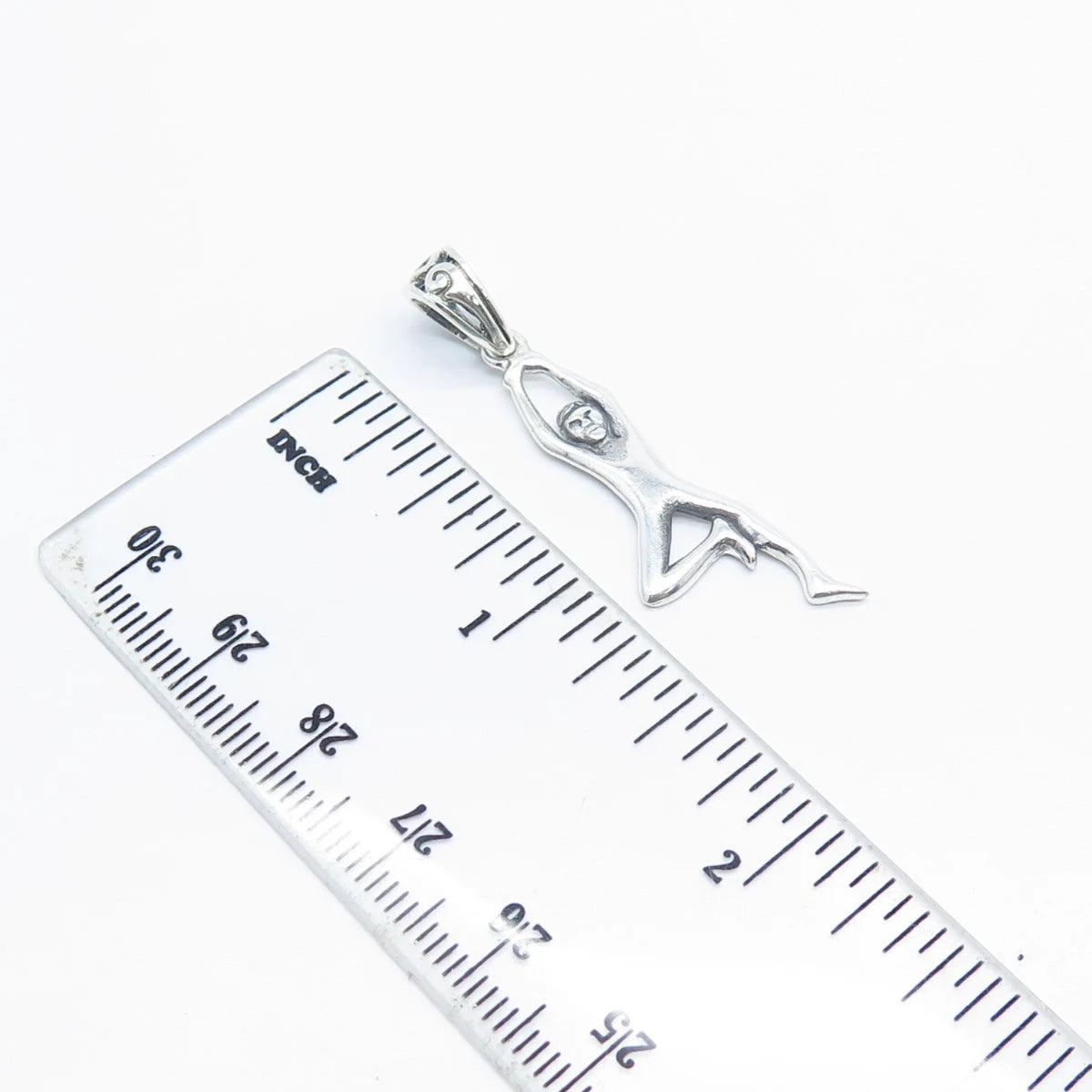 925 Sterling Silver Vintage Yogi Man Pendant